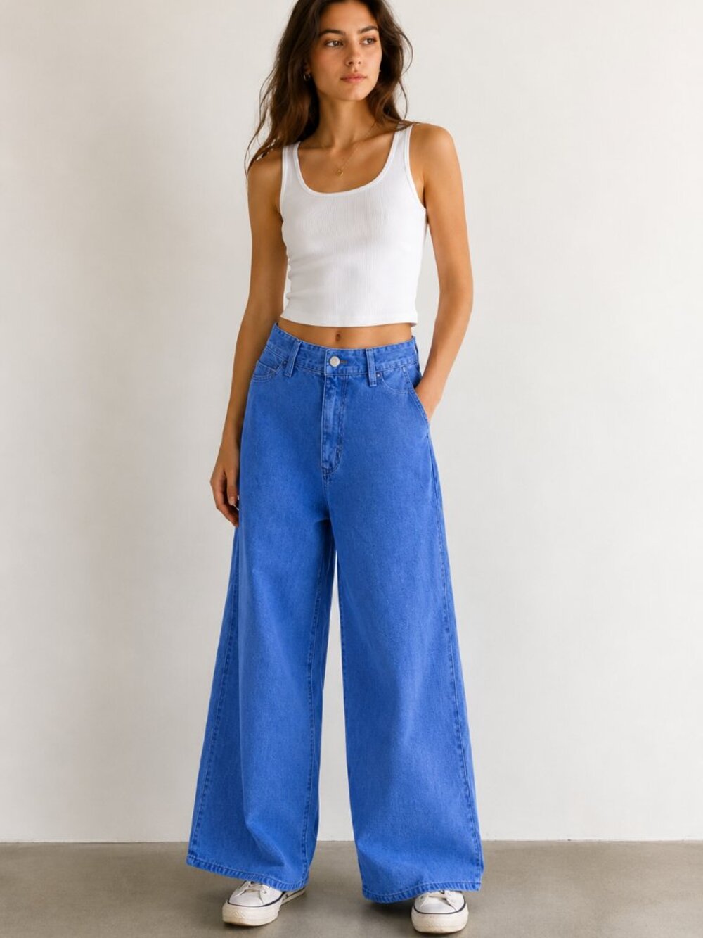 Universal Thread Wide Leg Jeans in Periwinkle‎ Blue
